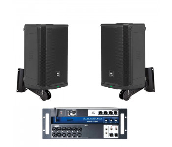 Акустична система 2 колонки JBL PRX908 + мікшер